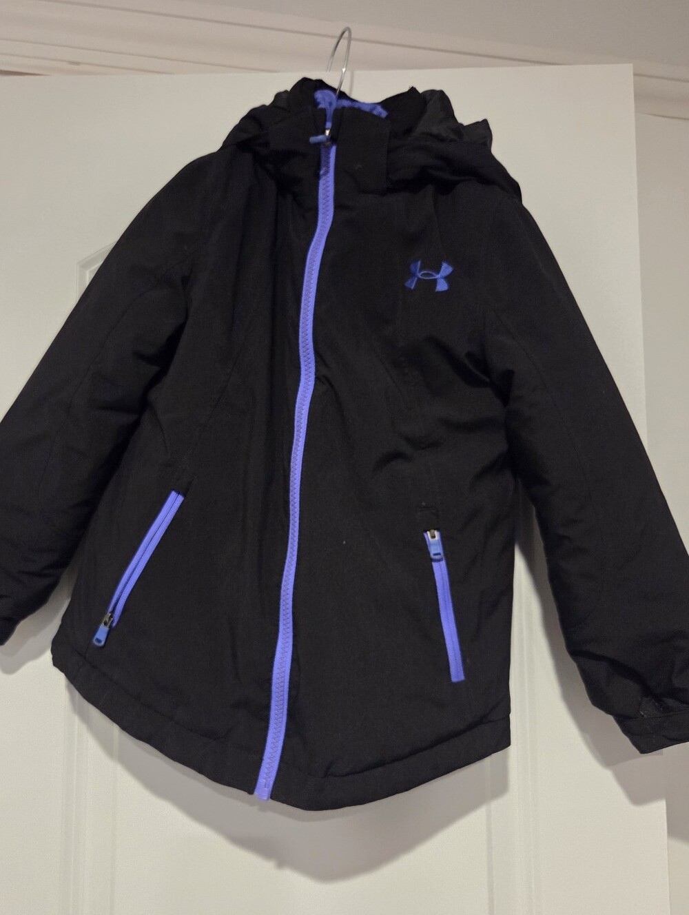 Under Armour Kids' Black Jacket with Purple Trim